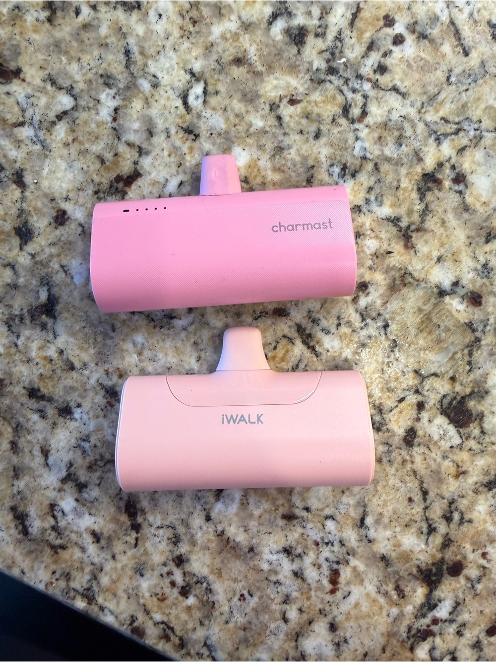 Pink Charmast & iWalk Lightning Connector Portable Power Banks - Set of 2